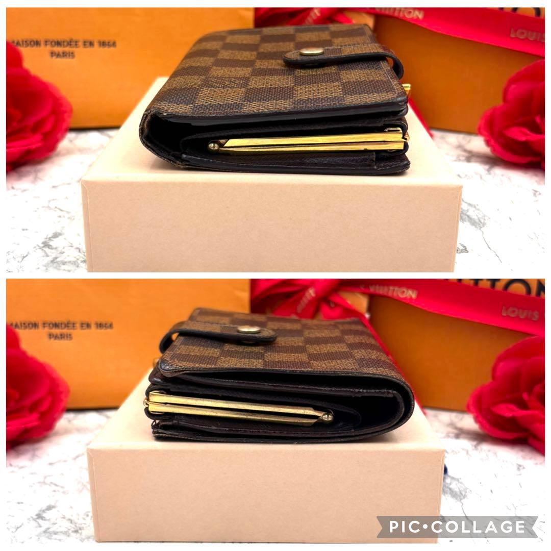 【定価の半額以下】 ルイヴィトン ダミエ ヴィエノワ がま口 折り財布