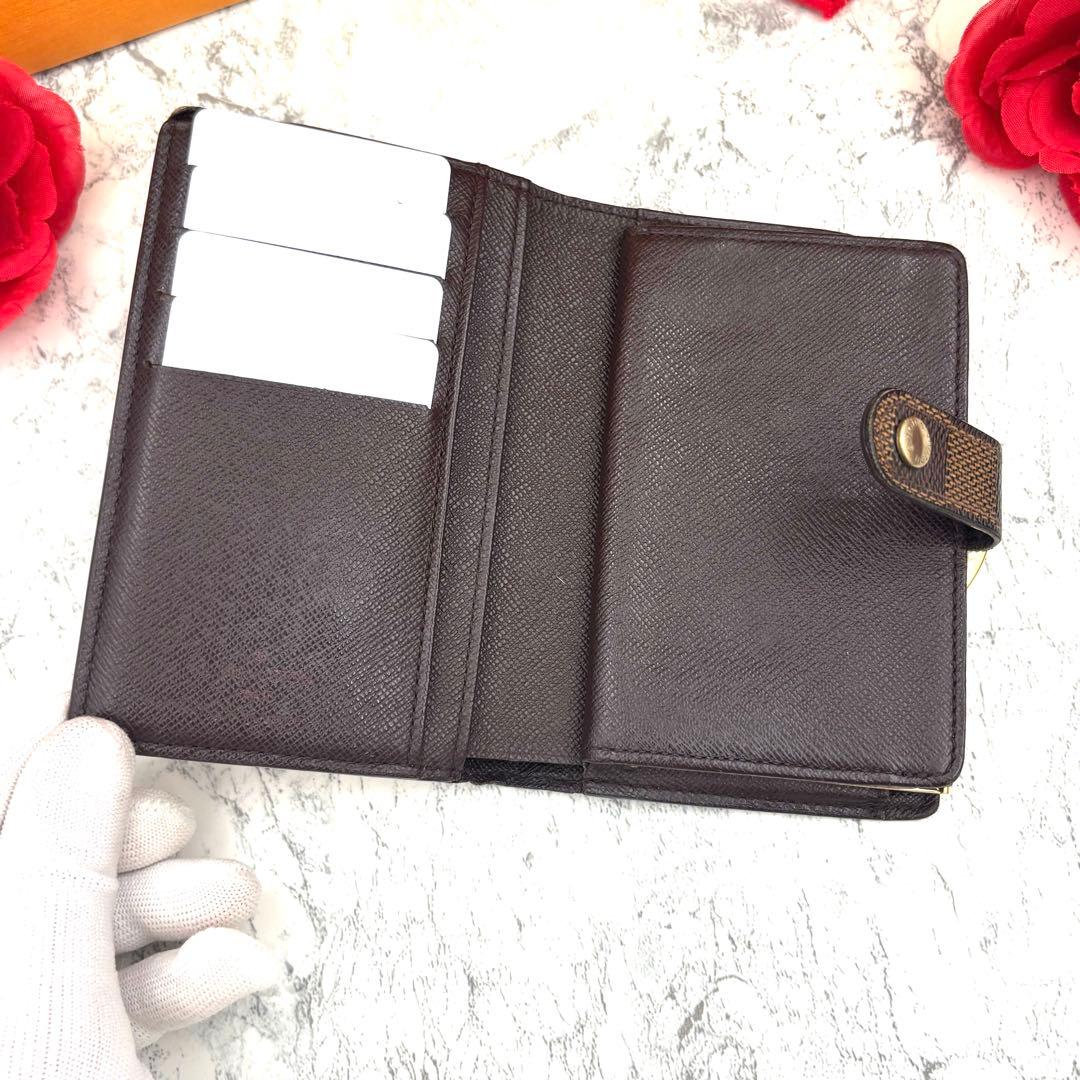 【定価の半額以下】 ルイヴィトン ダミエ ヴィエノワ がま口 折り財布