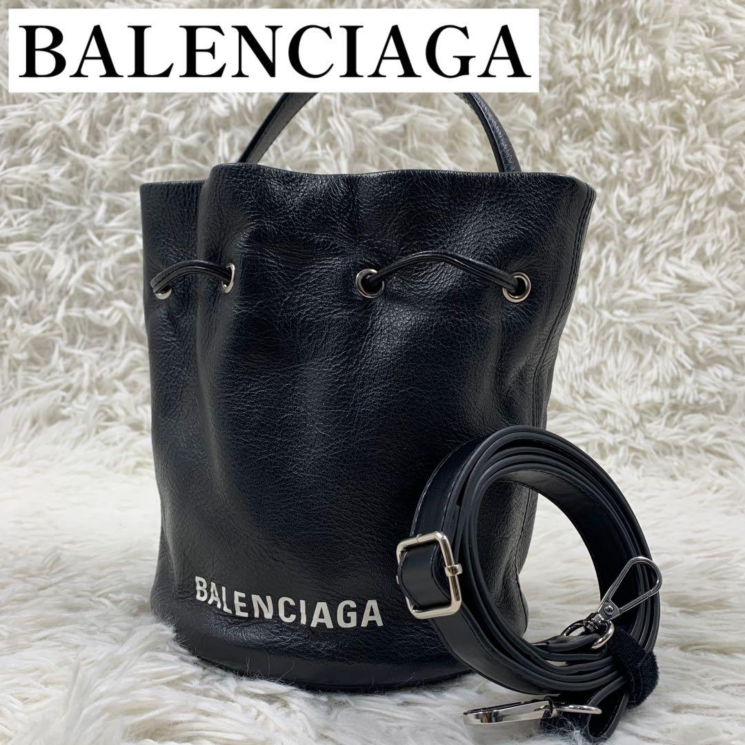 【✨美品✨】バレンシアガ ハンドバッグ 2way ドローストリング ブラック