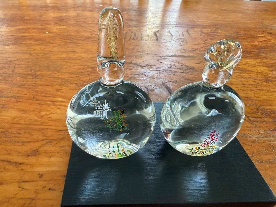 入手困難 ガラス作家 金津沙矢香さん ガラスの南天 お雛様 ひな祭り ガラス雛