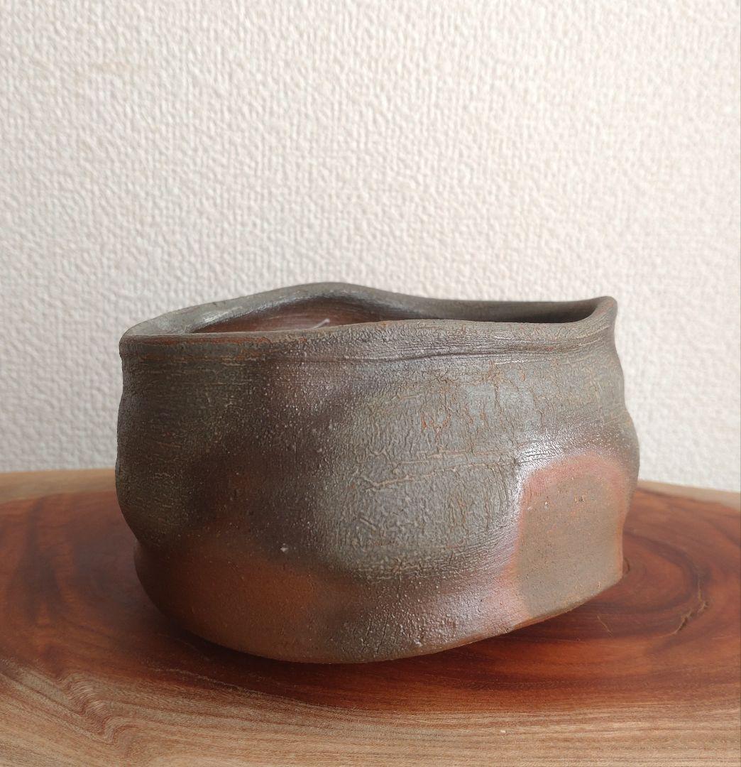 【窯変茶盌】中村和樹　観音土の緋色　中村六郎　中村眞　沓茶碗　古田織部