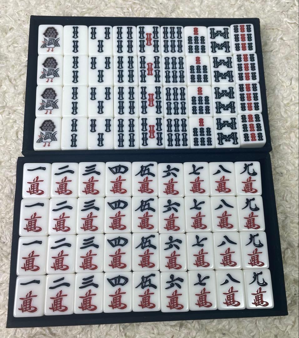 麻雀牌 般若 28mm牌 イエロー ダイヤ牌、カラー点棒　【廃盤】