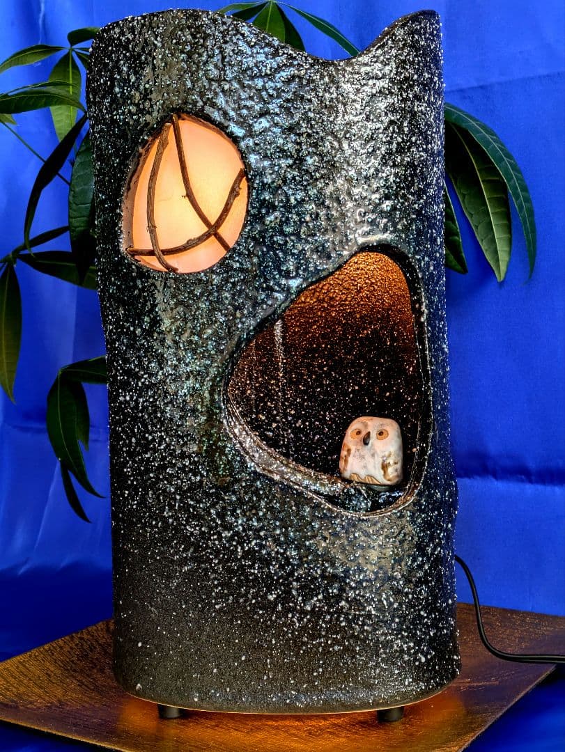 お値下げ❁信楽焼❁梟さんスタンドランプ❁