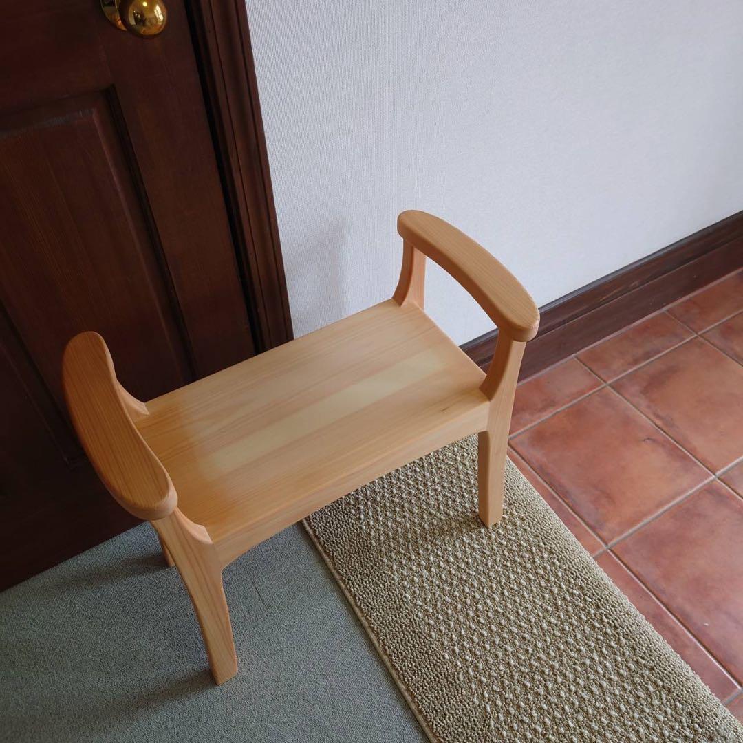 玄関スツール 紀州ヒノキ G.WORKS