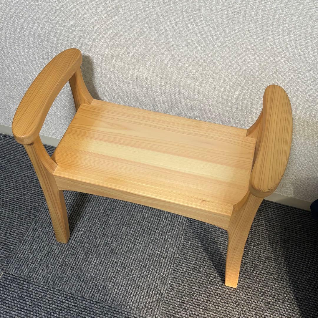 玄関スツール 紀州ヒノキ G.WORKS