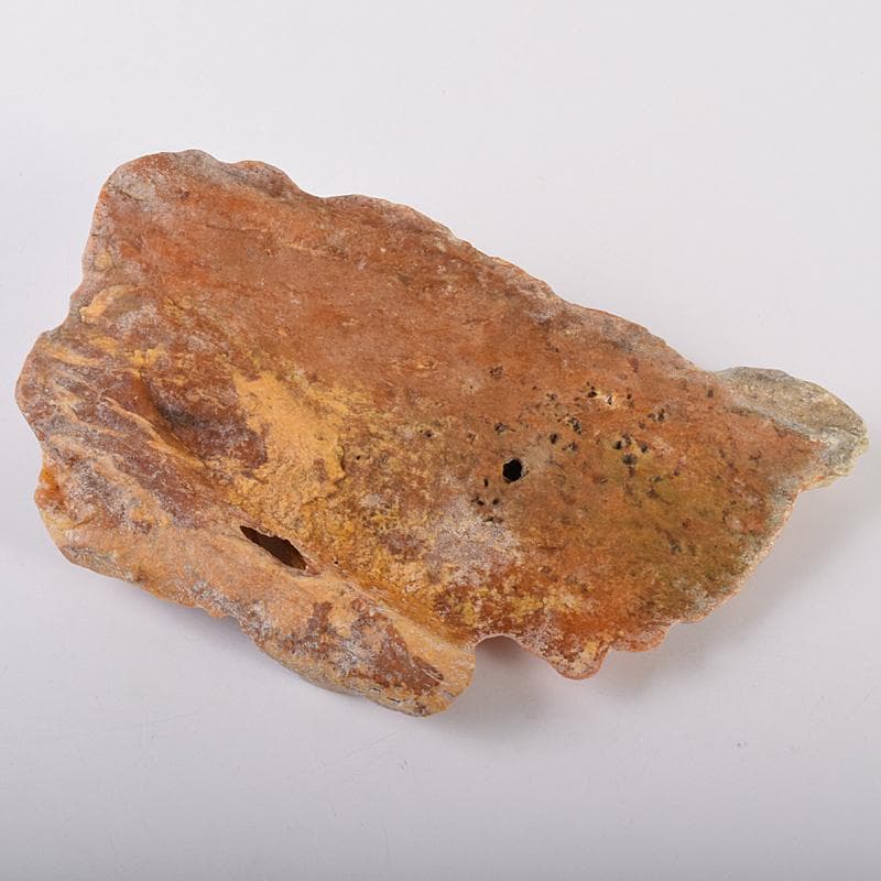 中国　玉石寿山石彫刻　蟹　置物　V　R7799B