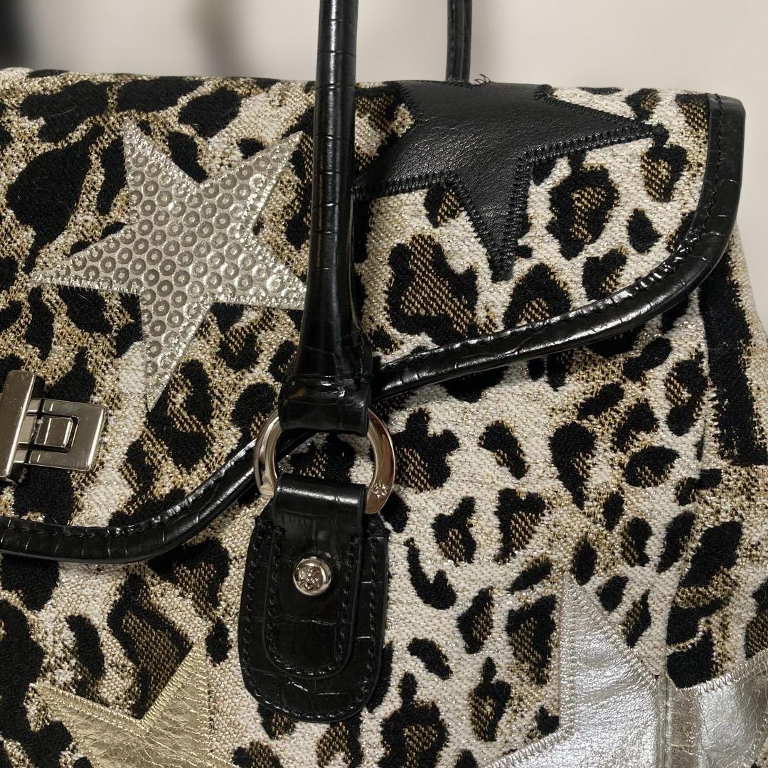 Think Bee ! ロッカーバッグ.パッチワークハンド.トート★レオパード