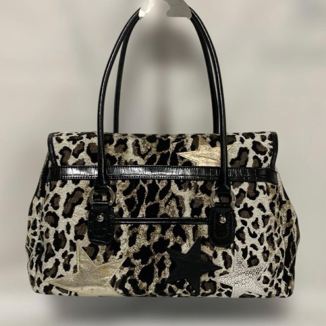 Think Bee ! ロッカーバッグ.パッチワークハンド.トート★レオパード