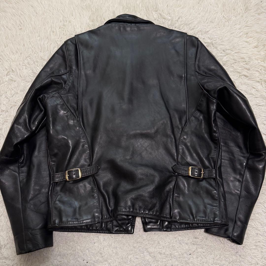 美品Lサイズ相当　VANSON シングルライダースジャケット　レザージャケット