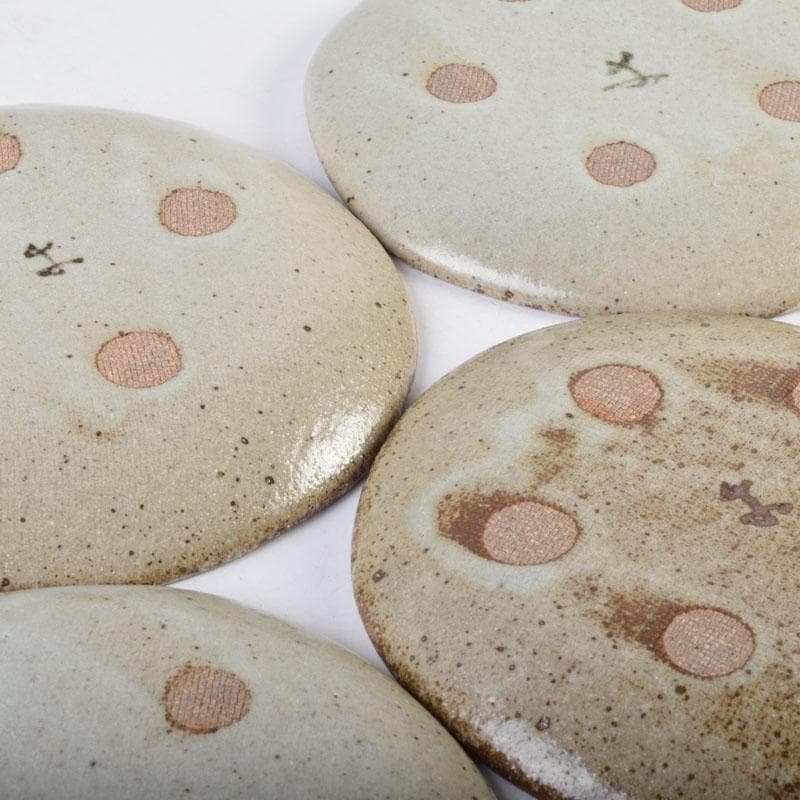 和食器　茶懐石　幸兵衛窯　加藤幸兵衛作　絵変　銘々皿　五客　共箱　V　9036