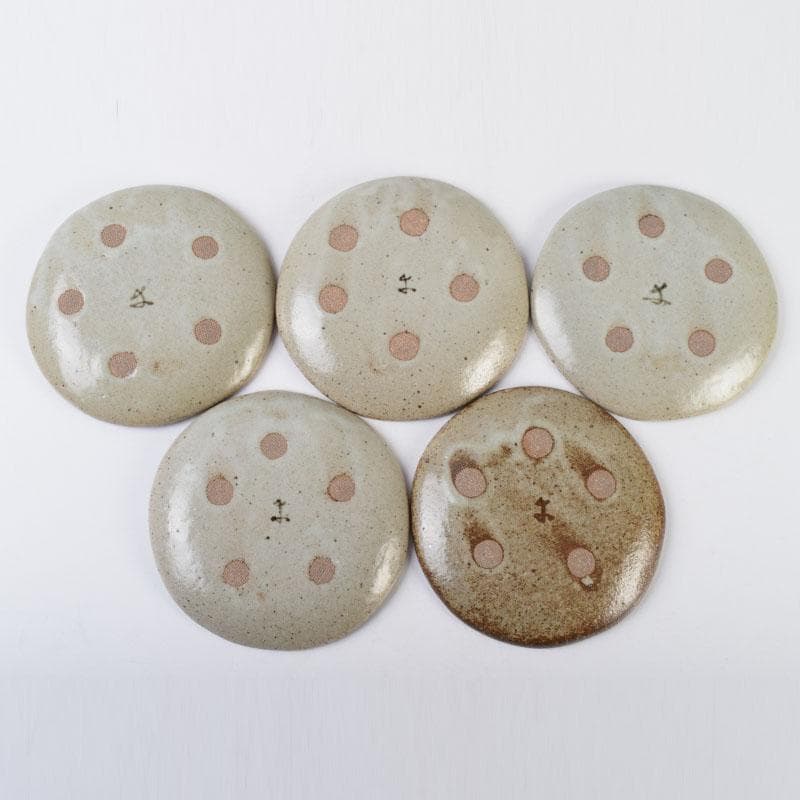 和食器　茶懐石　幸兵衛窯　加藤幸兵衛作　絵変　銘々皿　五客　共箱　V　9036