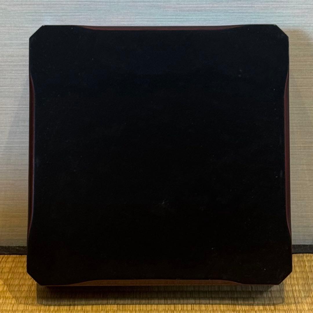 輪島塗 松華堂 溜塗 弁当箱 五段一組 共箱 美品 未使用