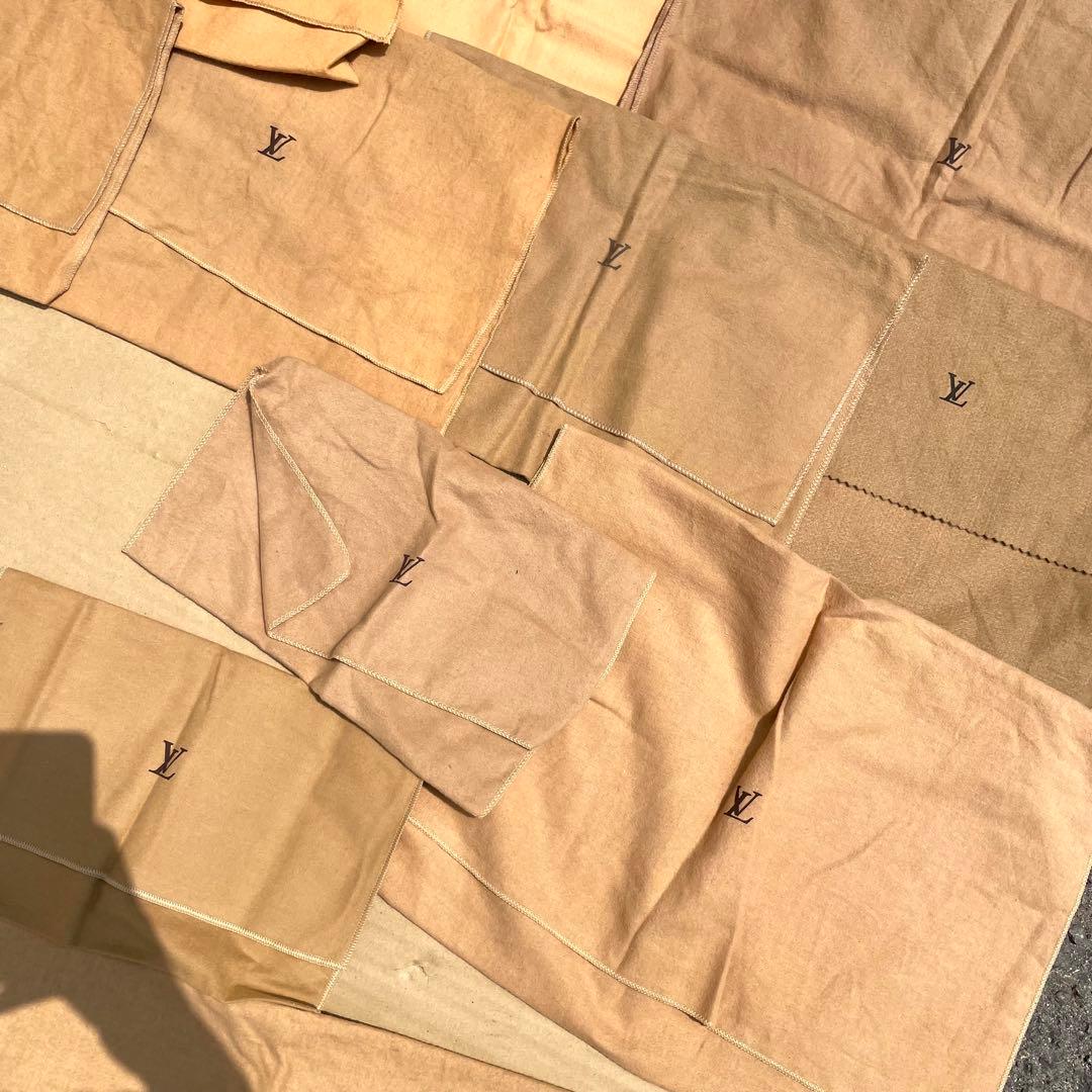 ルイヴィトン 収納 保存袋 ロゴ 巾着 ベージュ まとめ 50枚