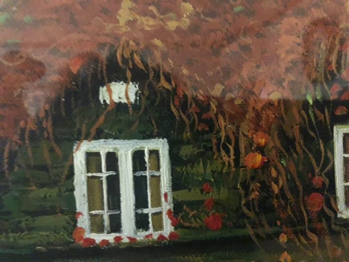 丁寧に描かれています。額縁も重厚感があって雰囲気があります。