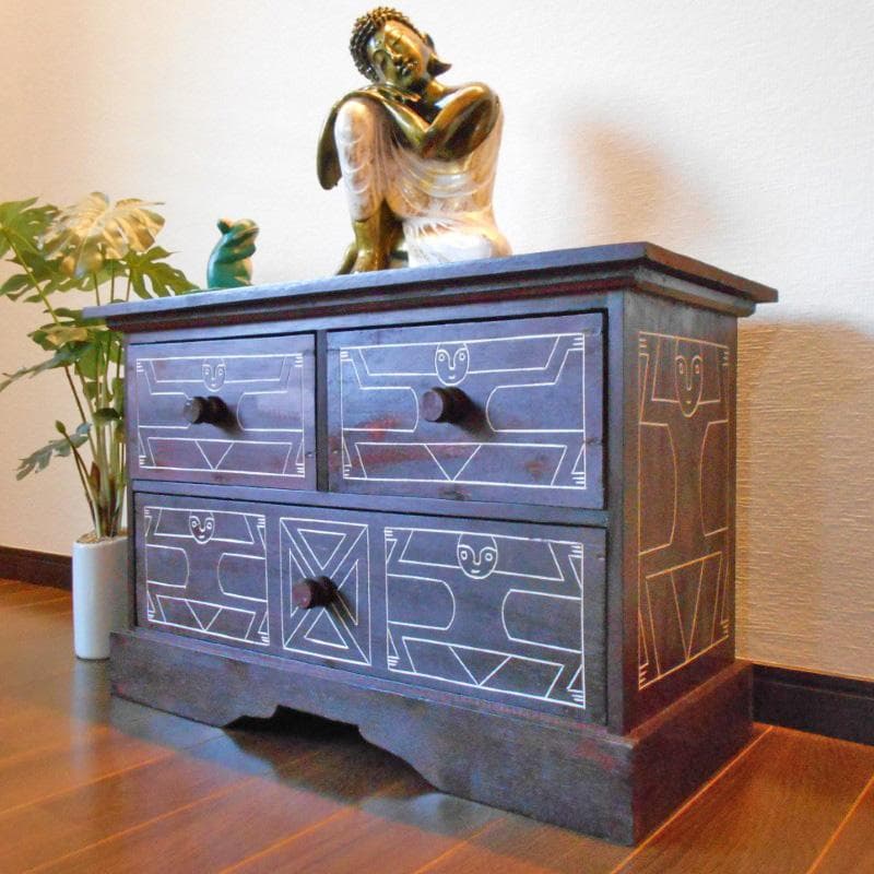 原人 バリ スタイル チェスト アジアン家具 バリ家具 収納家具 完成品家具
