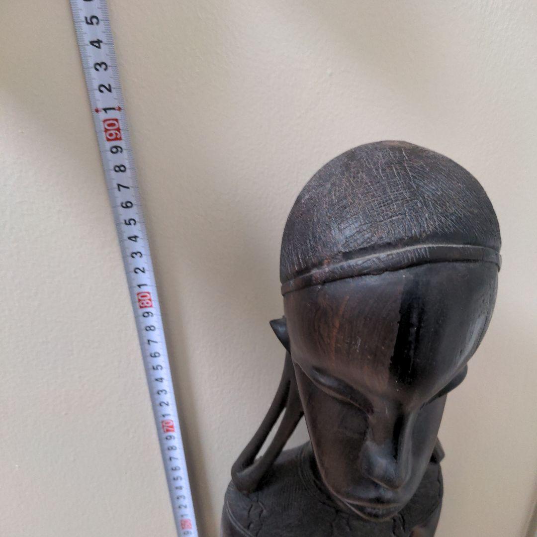 アフリカ木製人形2体