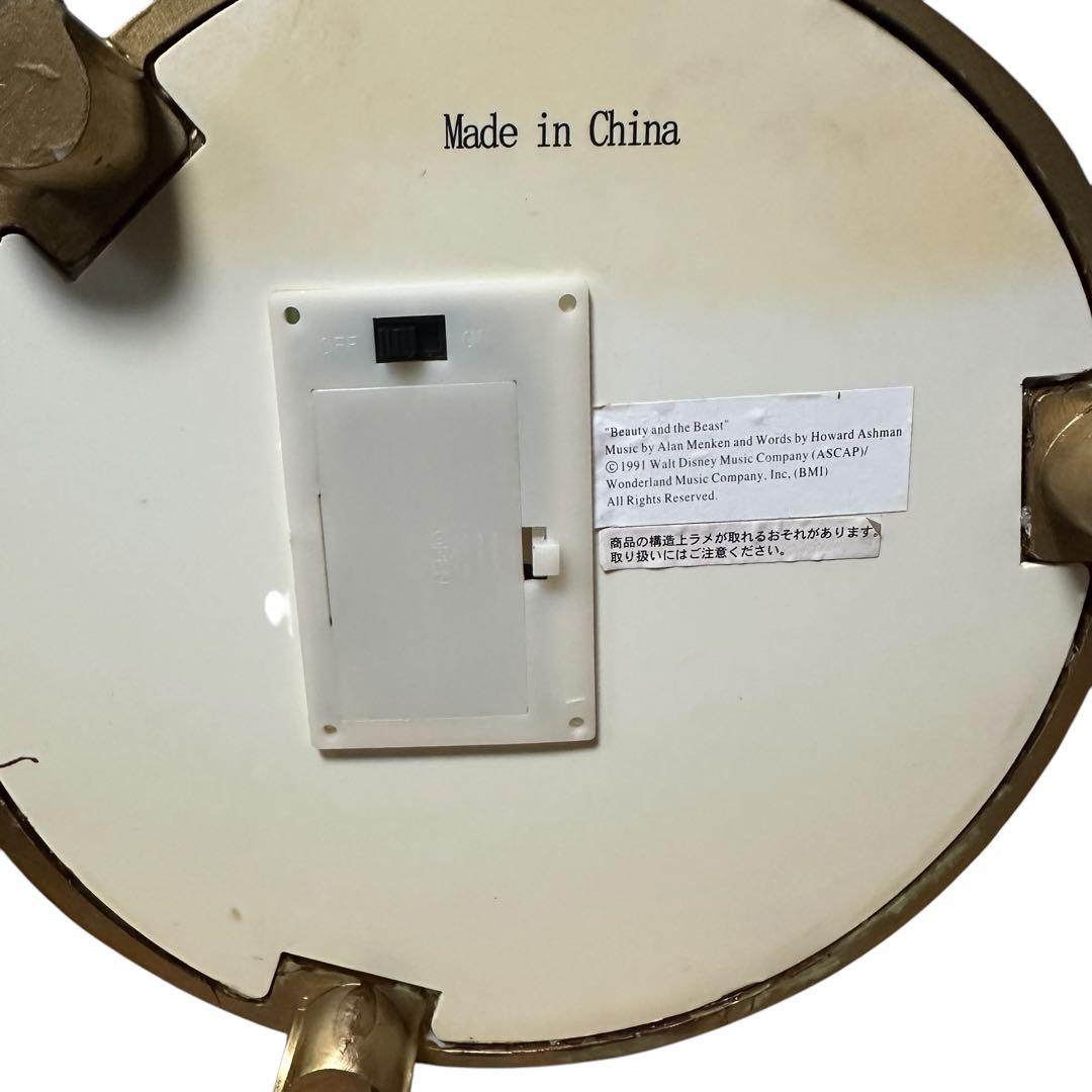 Disney ディズニー　美女と野獣　オルゴール　スノードーム　1991年製