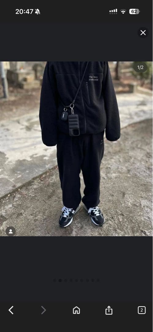 ennoy 24aw フリースセットアップ　 S ブラック