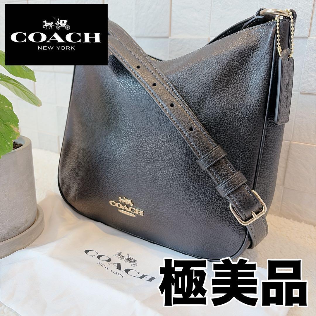 【極美品】COACH コーチ ショルダー　エリー ファイルバッグ ブラック