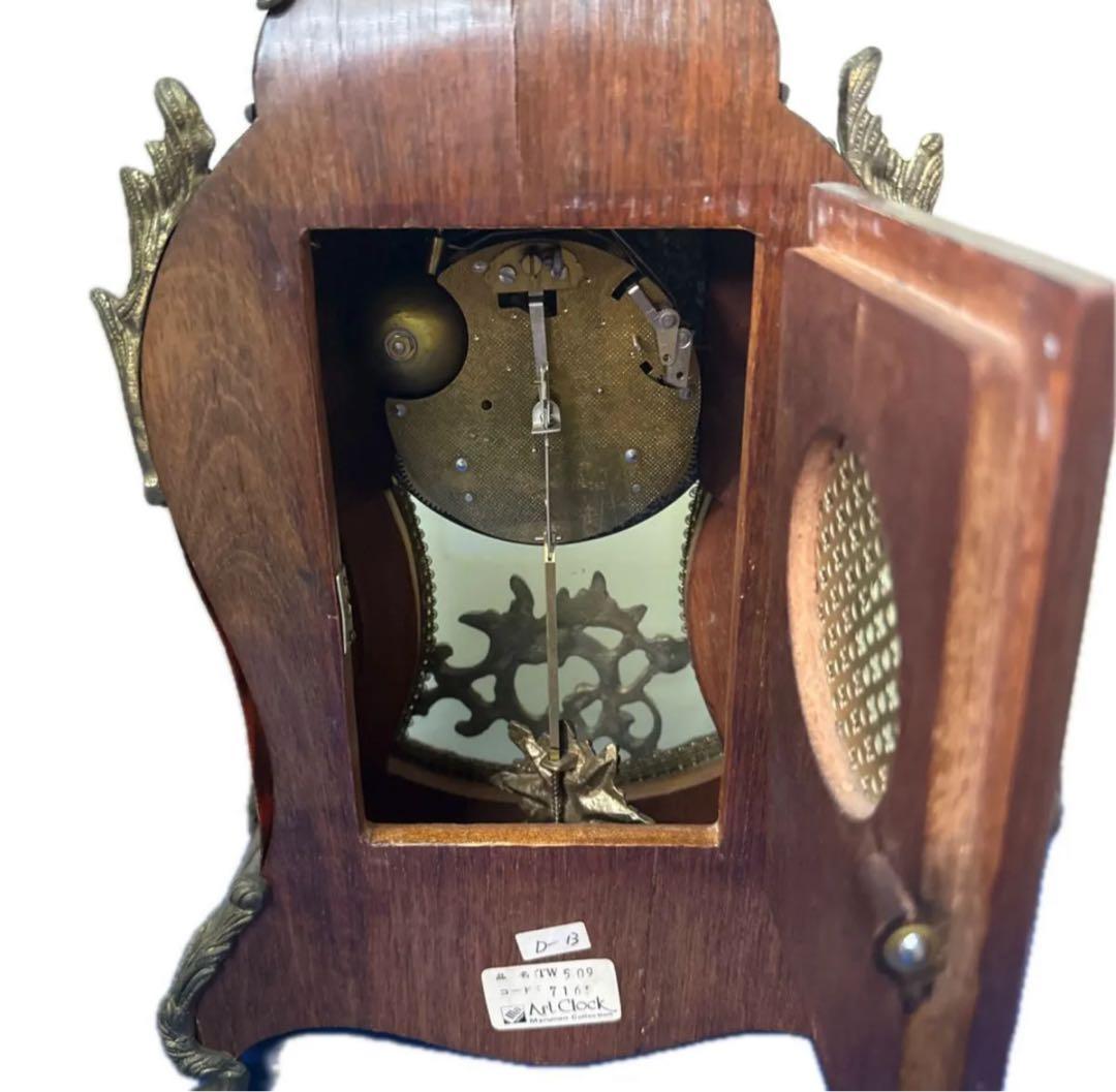 アンティーク 置き時計 豪華装飾 ゴールド レッド レトロ 稼働品