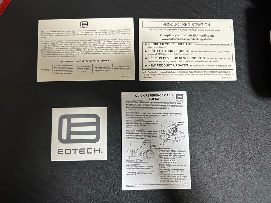 【実物】EOTECH EXPS2-0 BLACK ホロサイト ブラック