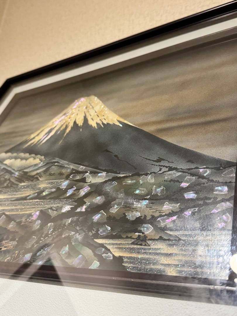 螺鈿山富士額 和室飾り額