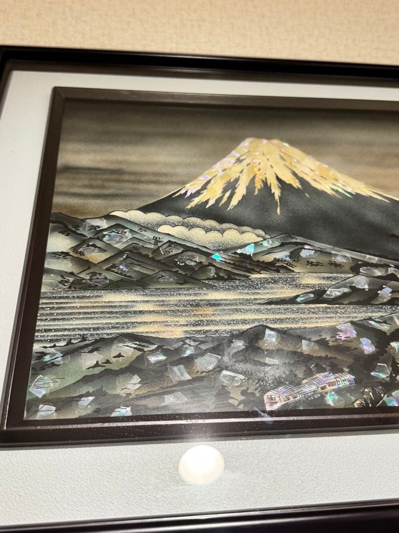 螺鈿山富士額 和室飾り額