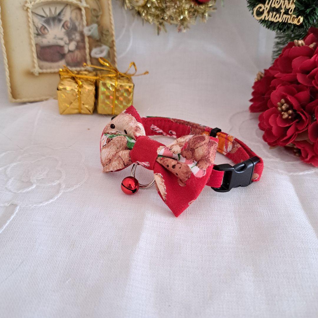 クリスマス(くまさん)わんちゃん猫ちゃん用首輪