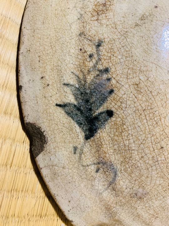 菊紋様染付大皿、安南時代