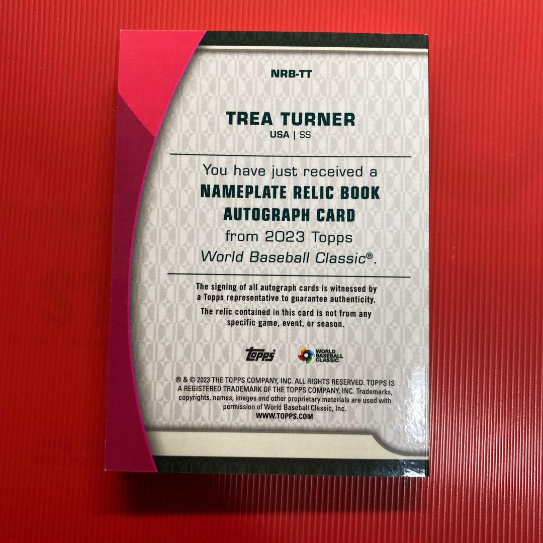 TREA TURNER topps WBC2023 ブックレットサインカード