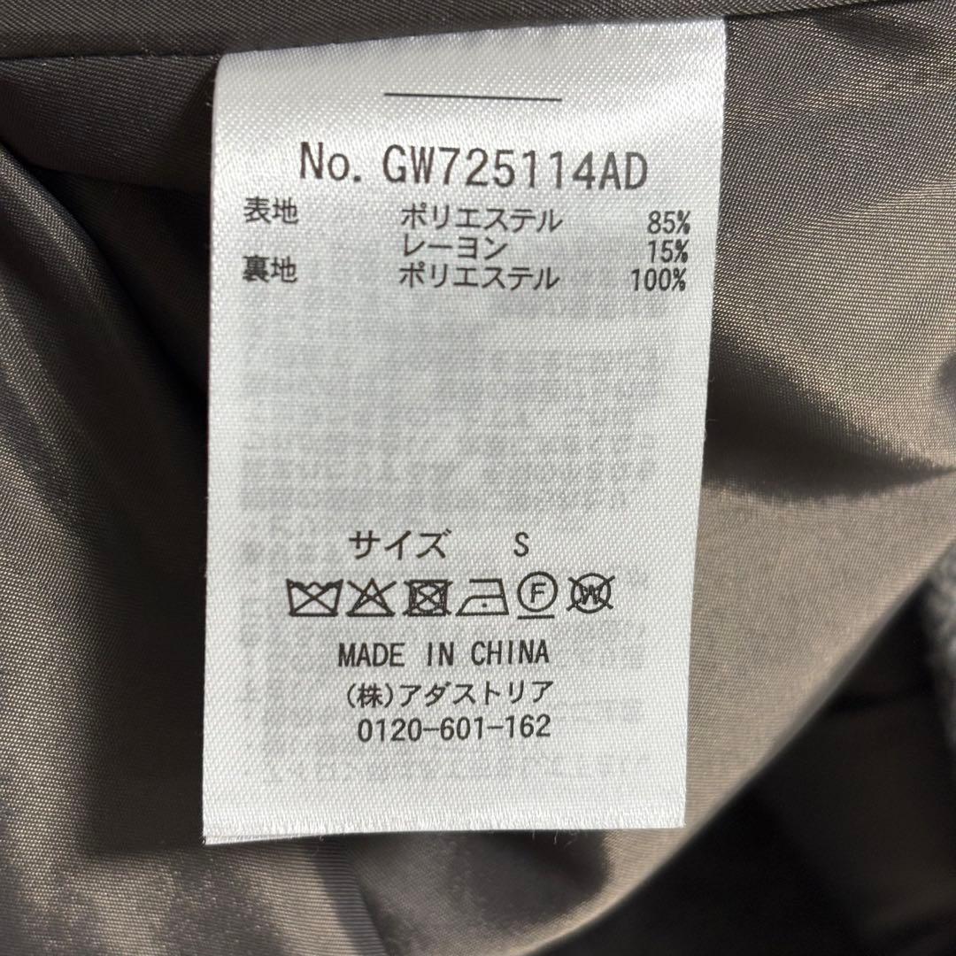 グローバルワーク✨軽やかストレッチ襟2WAYミドルコート　グレーミニヘリンボーン