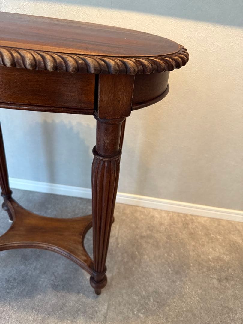 楕円形木製テーブル 西洋風　アンティーク　この値段でで購入して下さい