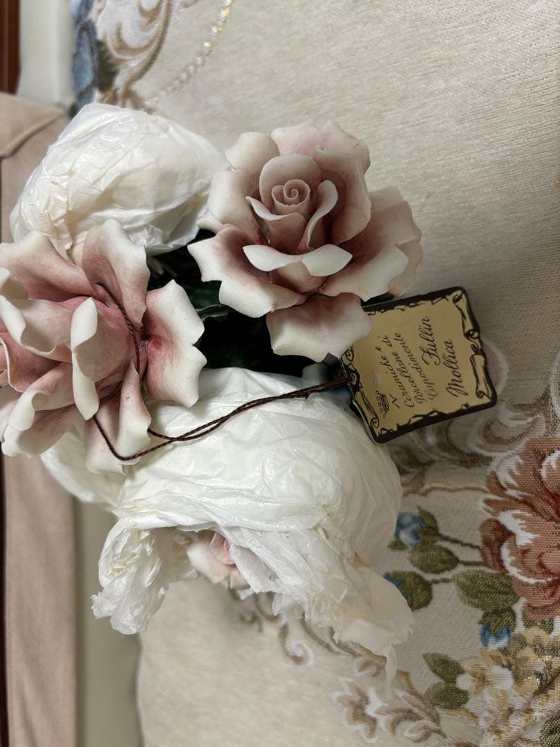 陶花　イタリア製　インテリア　置物