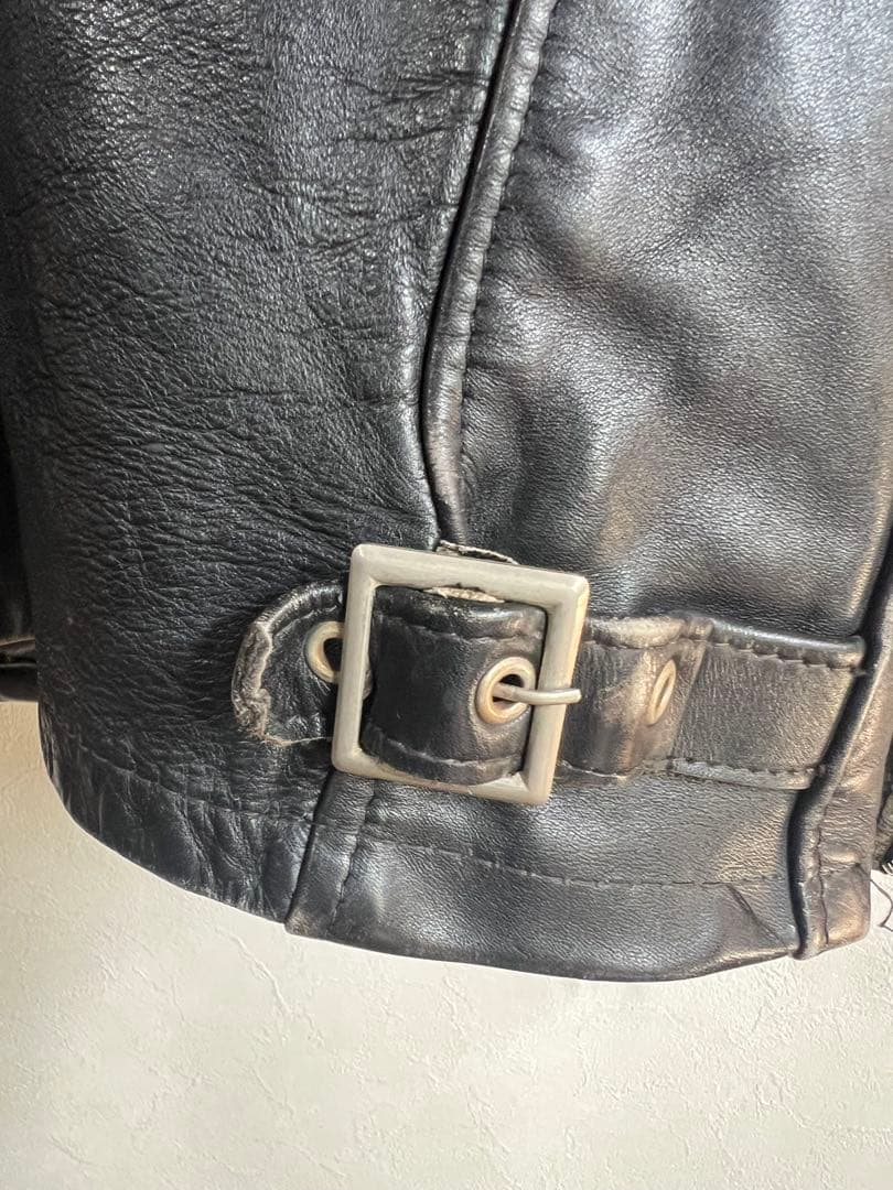 【古着】レザー シングルライダースジャケット