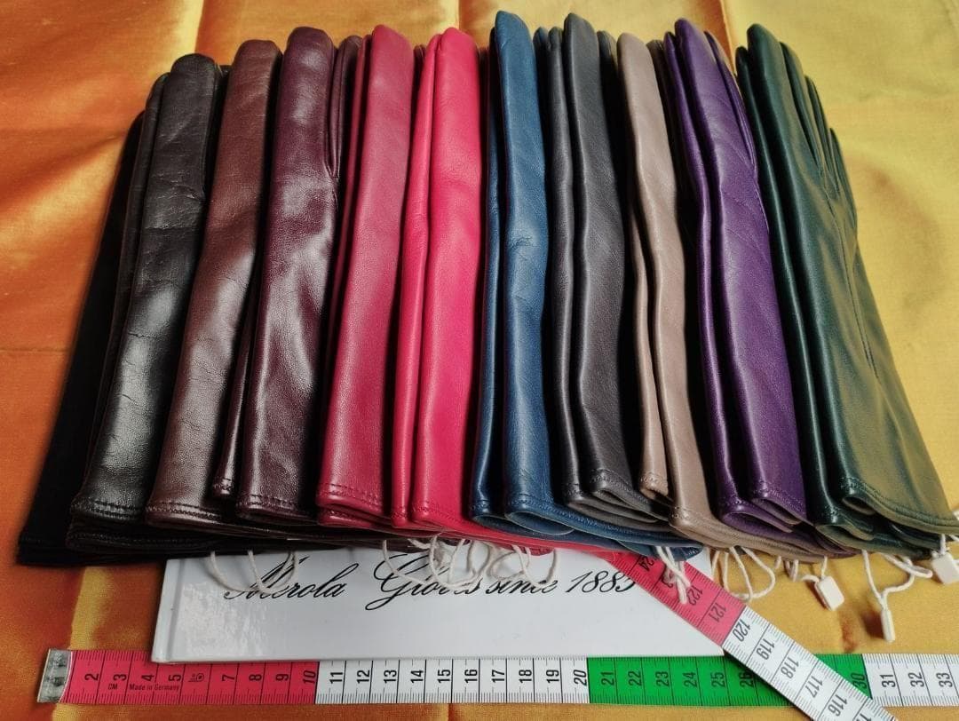 値下げ メローラ ナッパ紺 カシミア黒 グローブ 革手袋 MEROLA