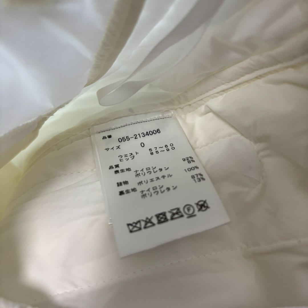 最新 パーリーゲイツ ダウン スカート 中綿 白 ゴルフ ウェア キルティング