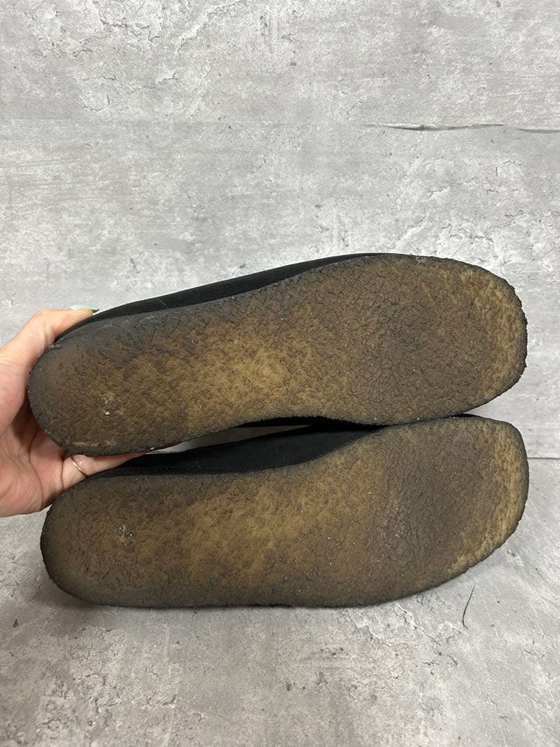 CLARKS クラークスオリジナルズ　ワラビー 黒 スエード　26.5