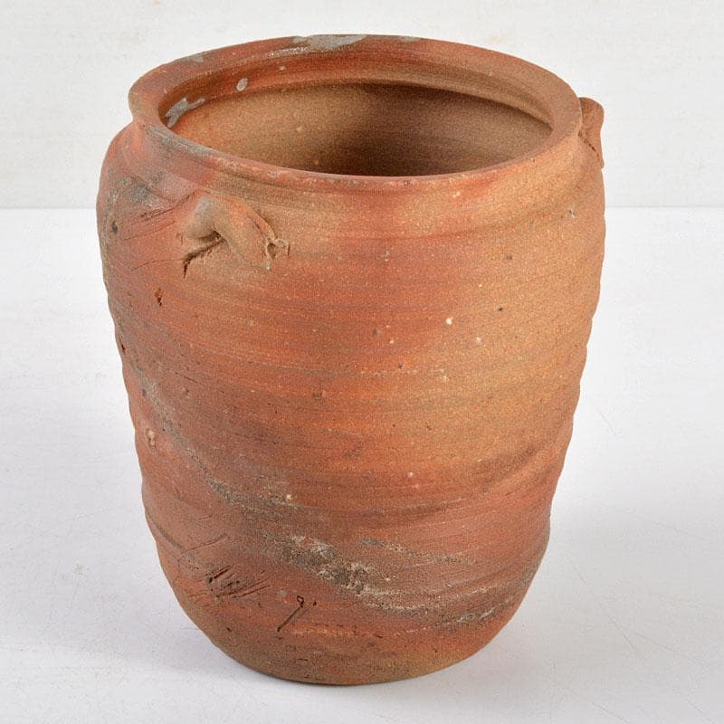 備前焼　火襷　ひだすき　三耳壷火入　時代箱付　V　R4826