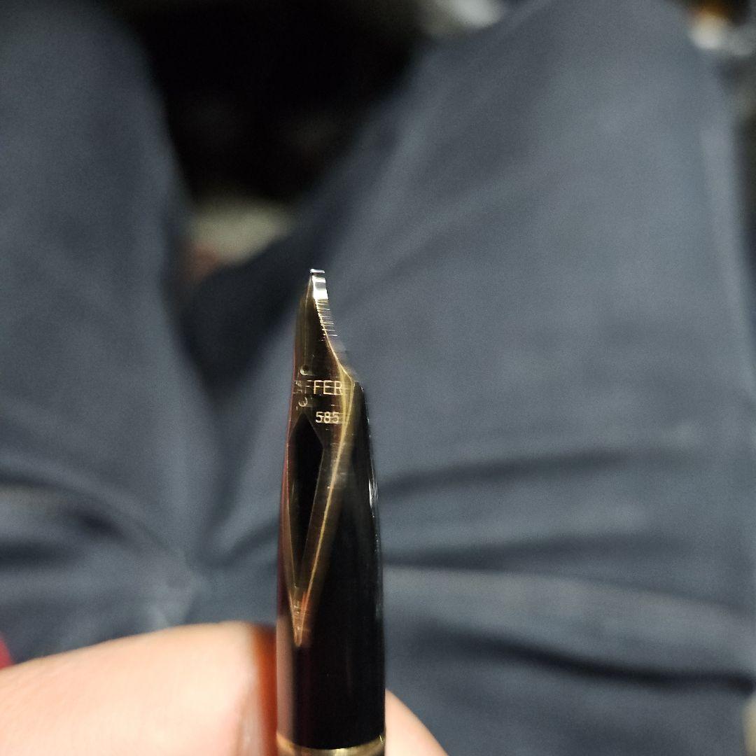 ☆希少☆シルバー ストライプ模様 万年筆