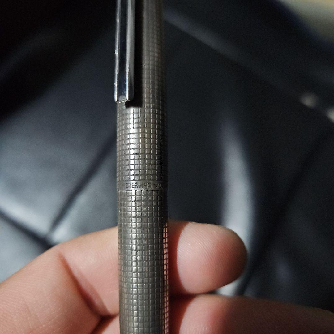 ☆希少☆シルバー ストライプ模様 万年筆