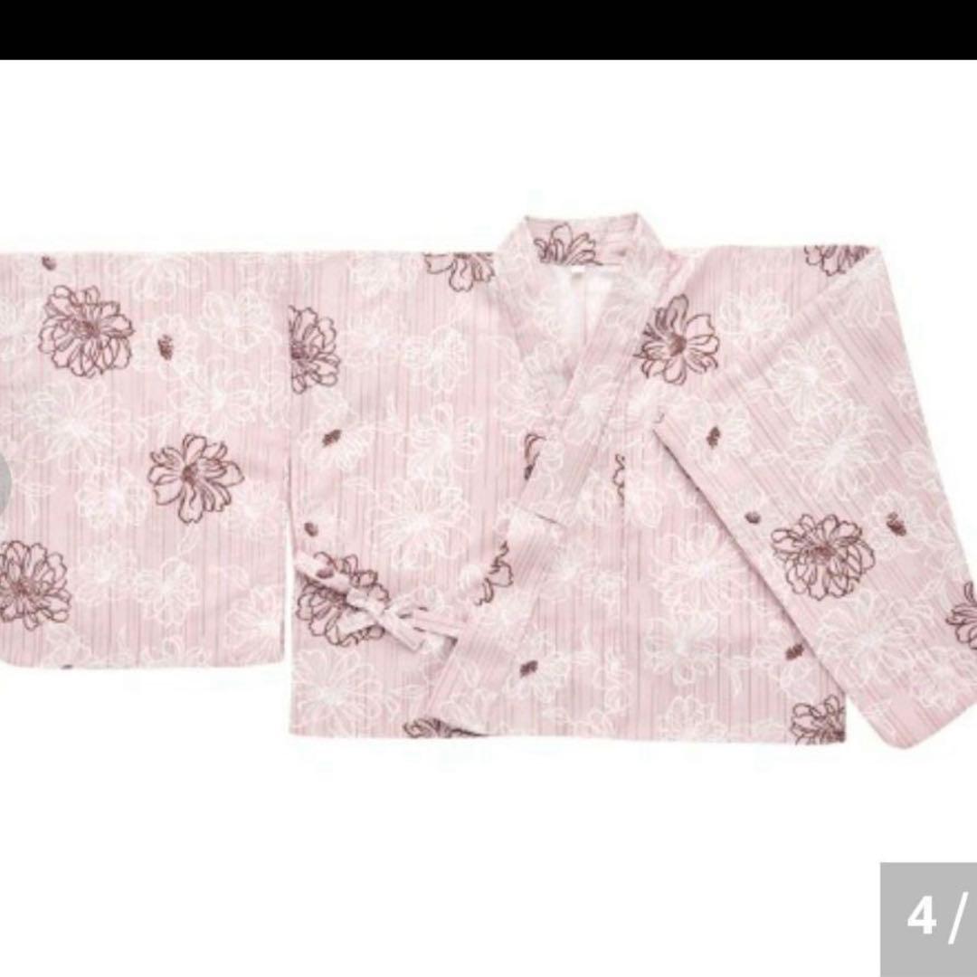 しまむら Hina 浴衣 ラインフラワー　ワンピース 　大きいサイズ4L〜6L