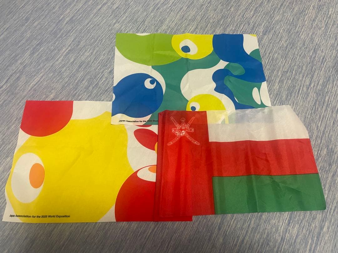 ゆ*こ様 万博最終日　非売品　ミャクミャク　オマーン　旗　フラッグ