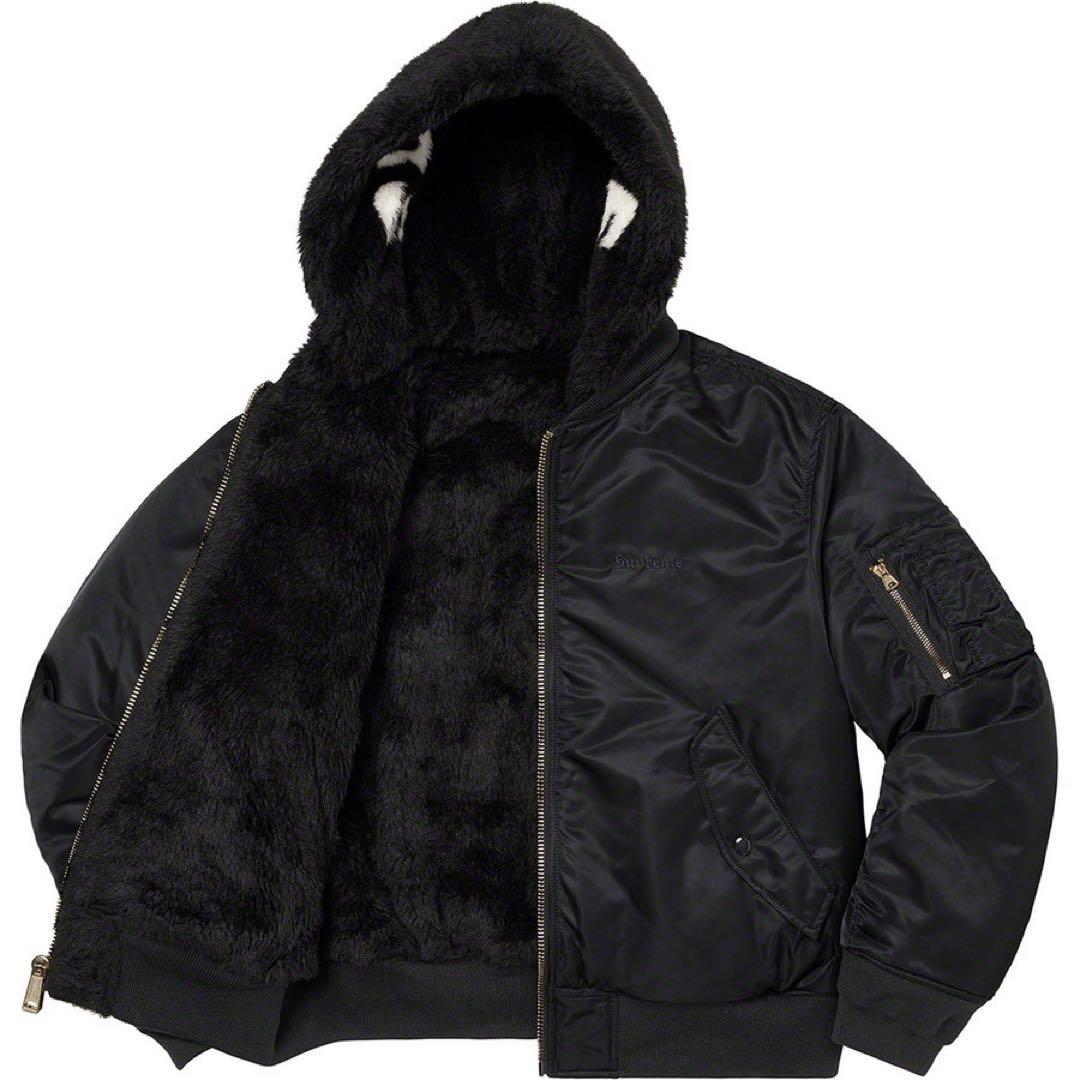 岩田着FW22 Supreme Faux Fur Reversible MA-1