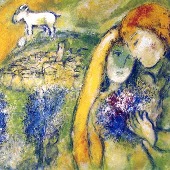 ヴァンスの恋人/マルク シャガール/特別額装品