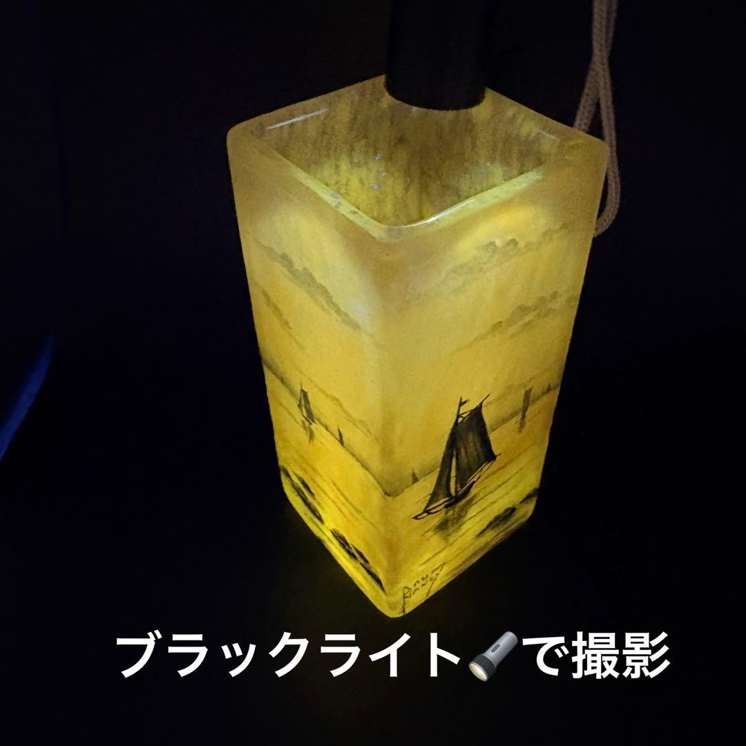 美品 ドームナンシー 帆船文花瓶 フラワーベース ヨット ウランガラス daum