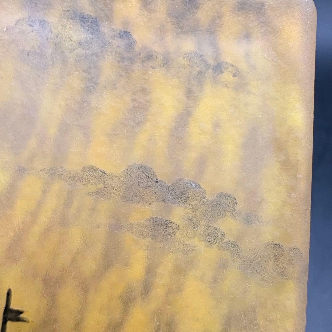 美品 ドームナンシー 帆船文花瓶 フラワーベース ヨット ウランガラス daum