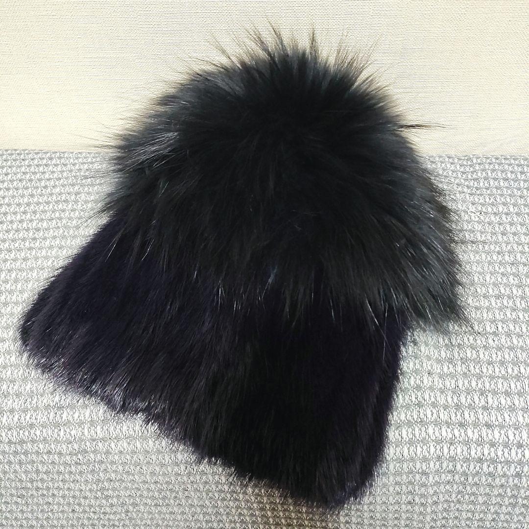 YVES SALOMON ファーニット帽