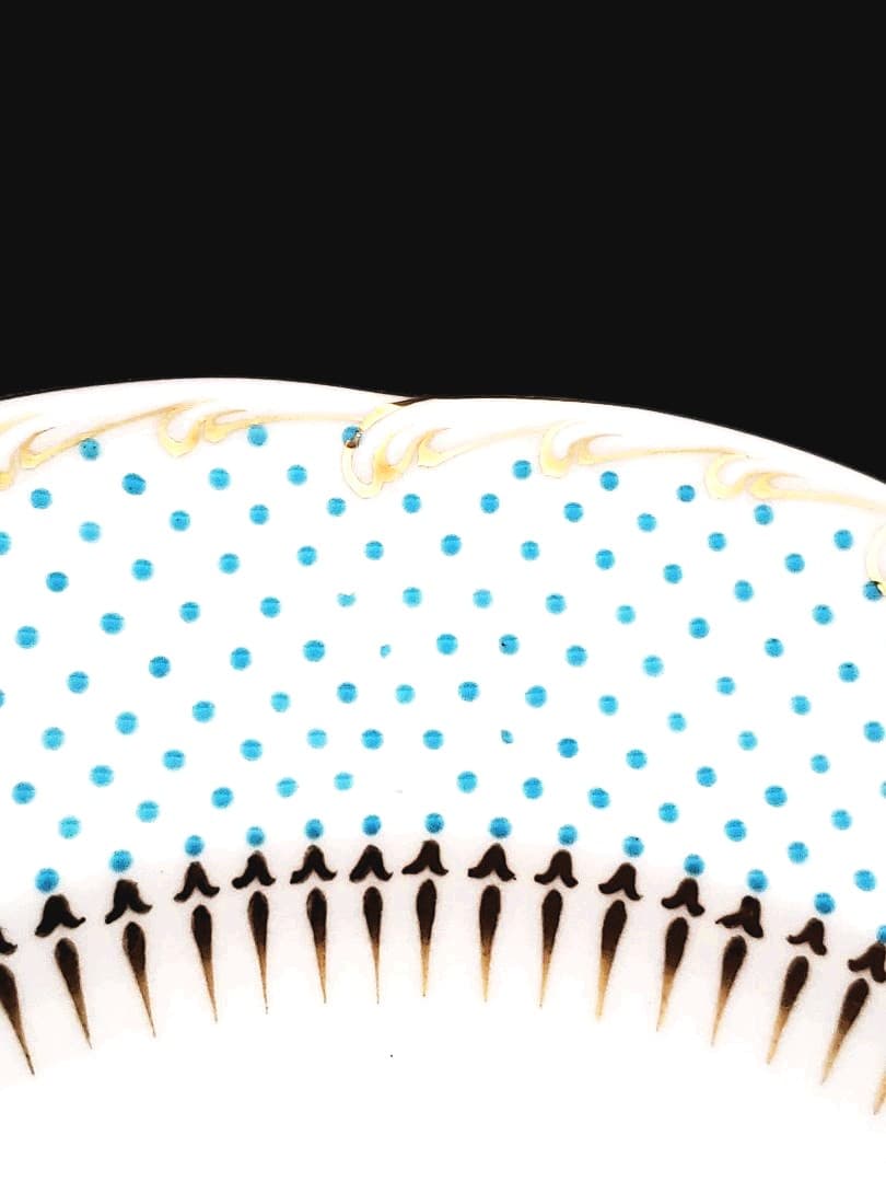 オールドミントン ドットプレート 19世紀 25cm