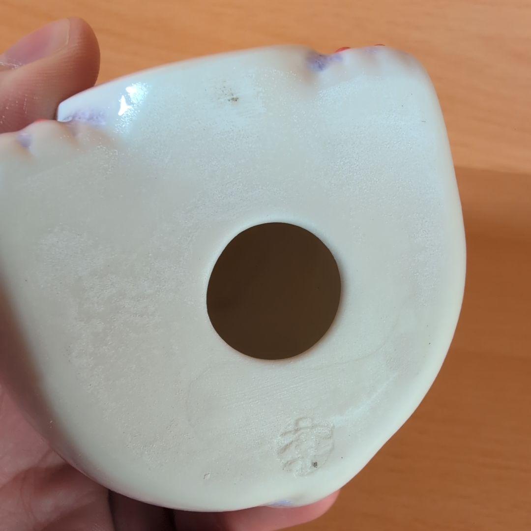 陶あん　陶葊　招き猫　金色の鈴付き　花結晶　京焼　清水焼　箱付き