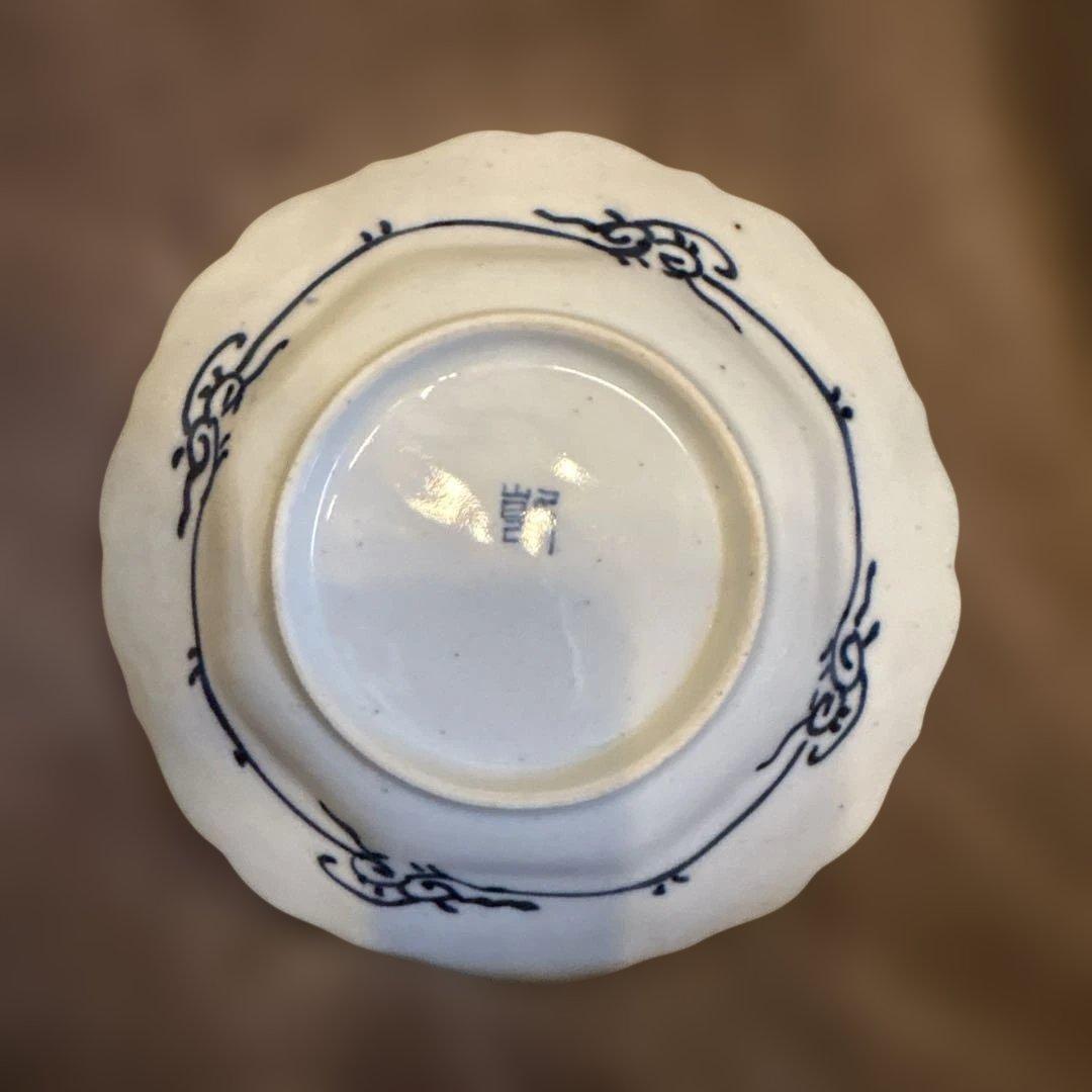 ⬛︎五寸変形皿11枚⬛︎染付手描⬛︎古伊万里⬛︎山水巻物角皿江戸⬛︎有田骨董⬛︎